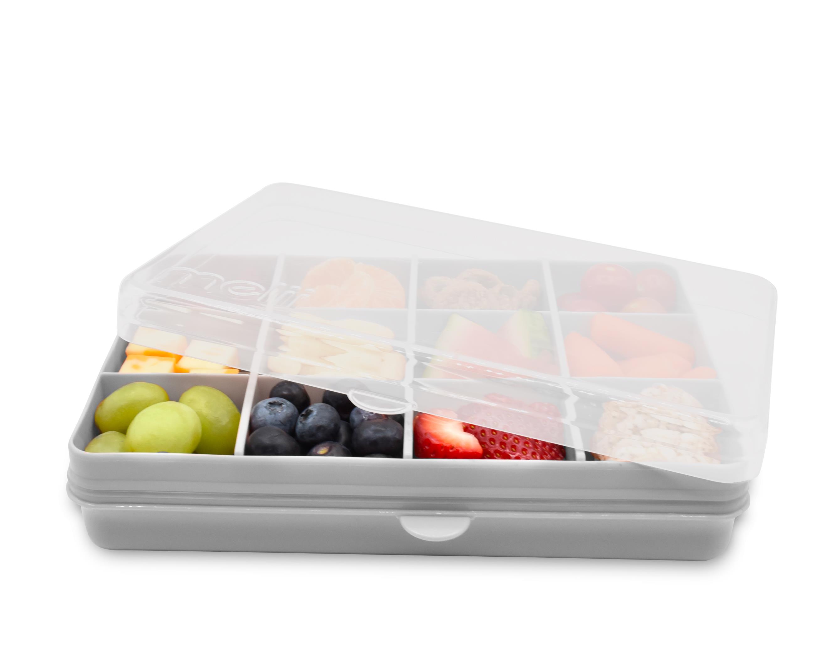 Melii Snackle Box krabička na desiatu 1368 ml sivá