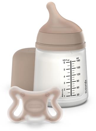 Suavinex Sada antikoliková Zero Zero Medium fľaša 180 ml A + cumlík – 2/2 m