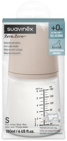 Suavinex Zero Zero Medium anti-koliková fľaša 180 ml S