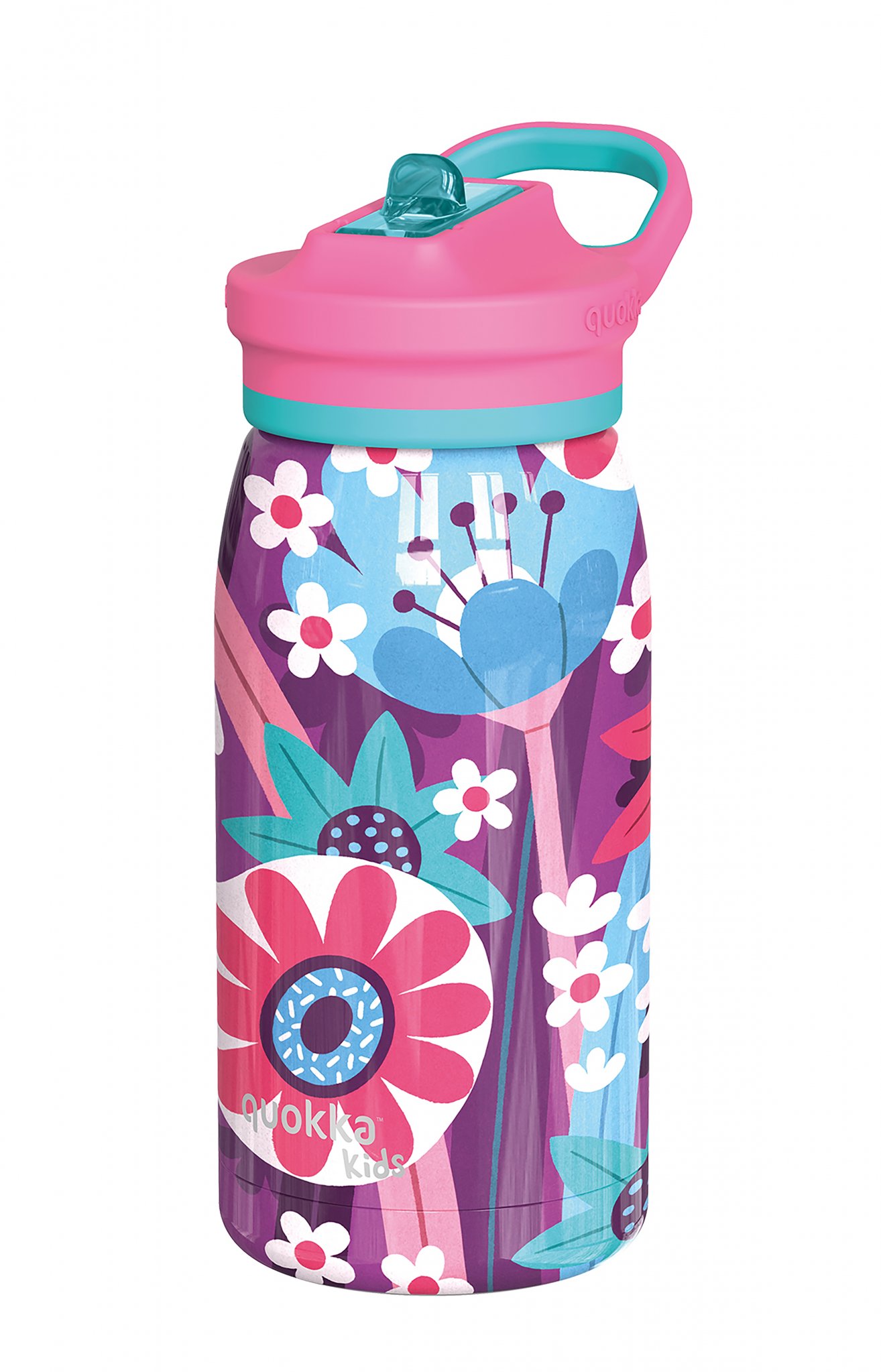 Quokka Termofľaša s náustkom Pop Kids 445 ml Blooming Garden