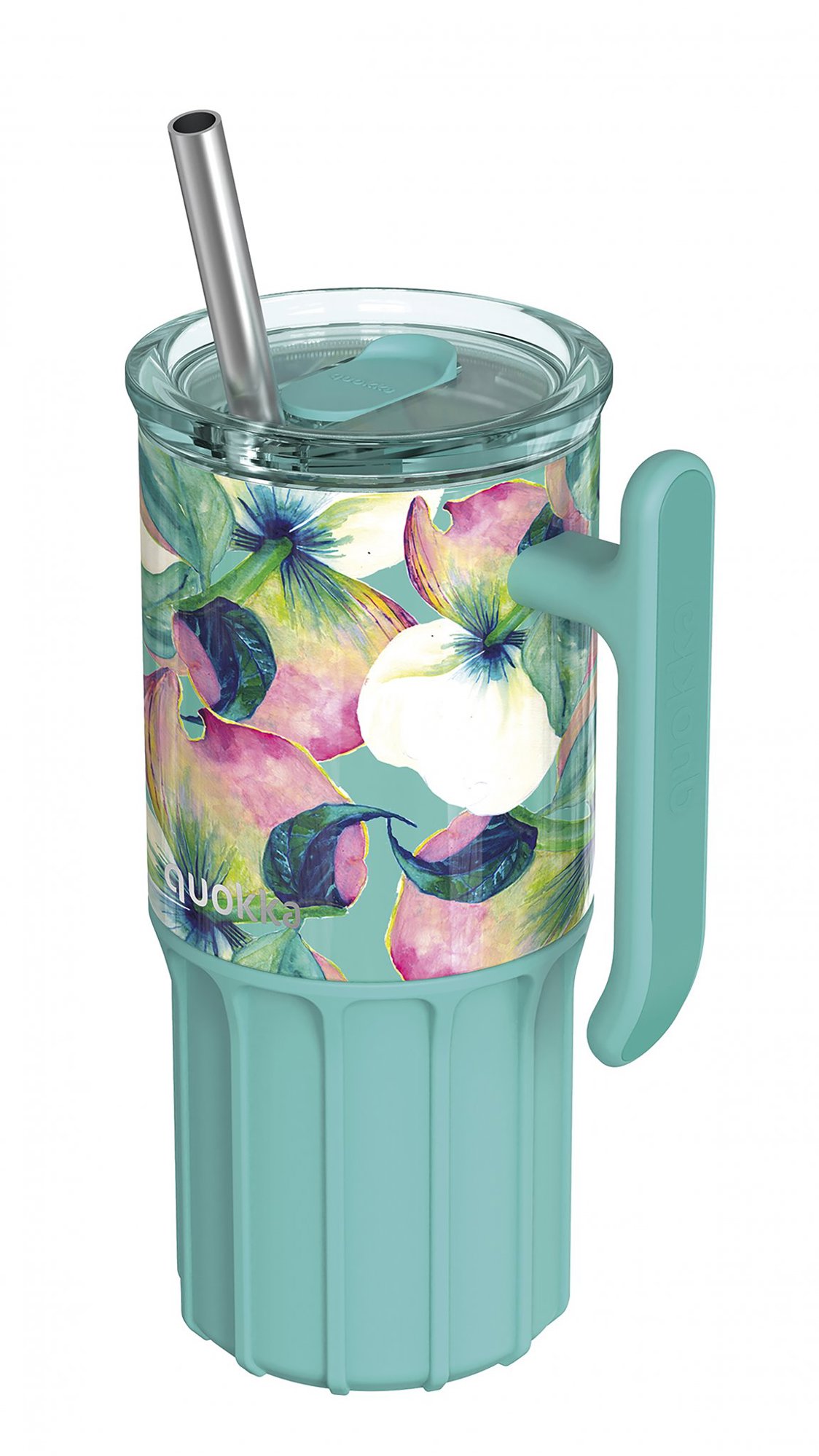 Quokka Umi so slamkou 720 ml Waterfall Garden