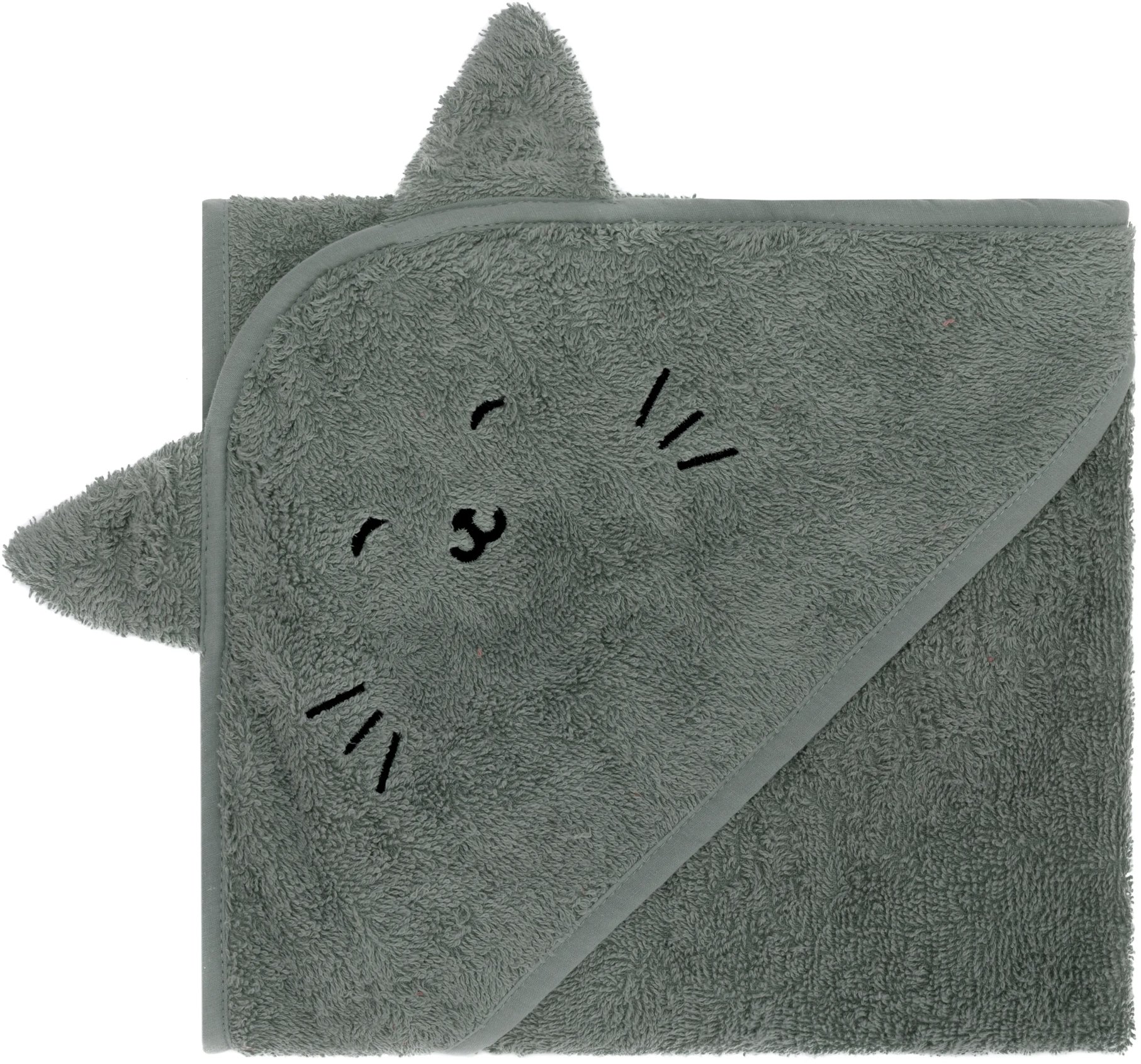 Fillikid Osuška s kapucňou animal cat green 75 × 75 cm