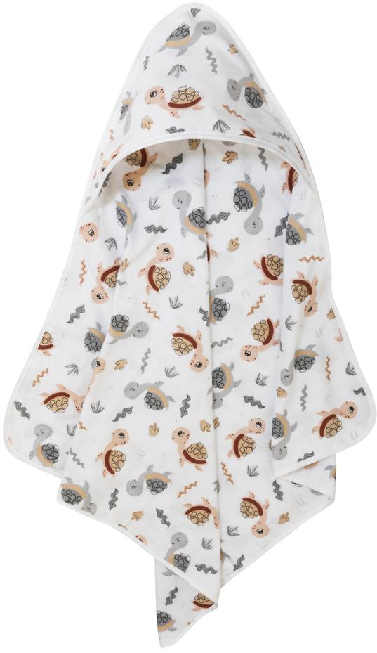 Bomimi Osuška s kapucňou flanel korytnačka