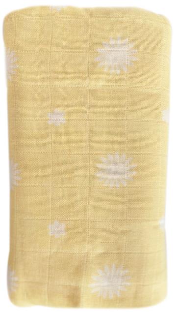 OB Designs Mušelínová plienka Daisy Print – Lemon