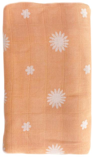 OB Designs Mušelínová plienka Daisy Print – Peach