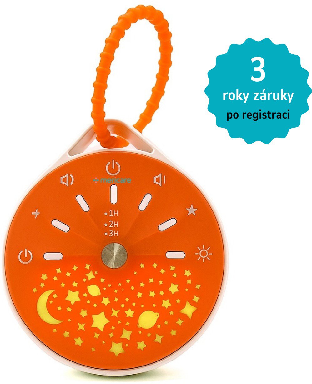 Mericare K6 hrajúci uspávačik s noční oblohou
