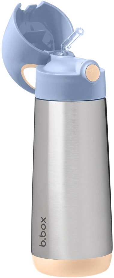 b.box Termoska na pitie so slamkou 500 ml broskyňová