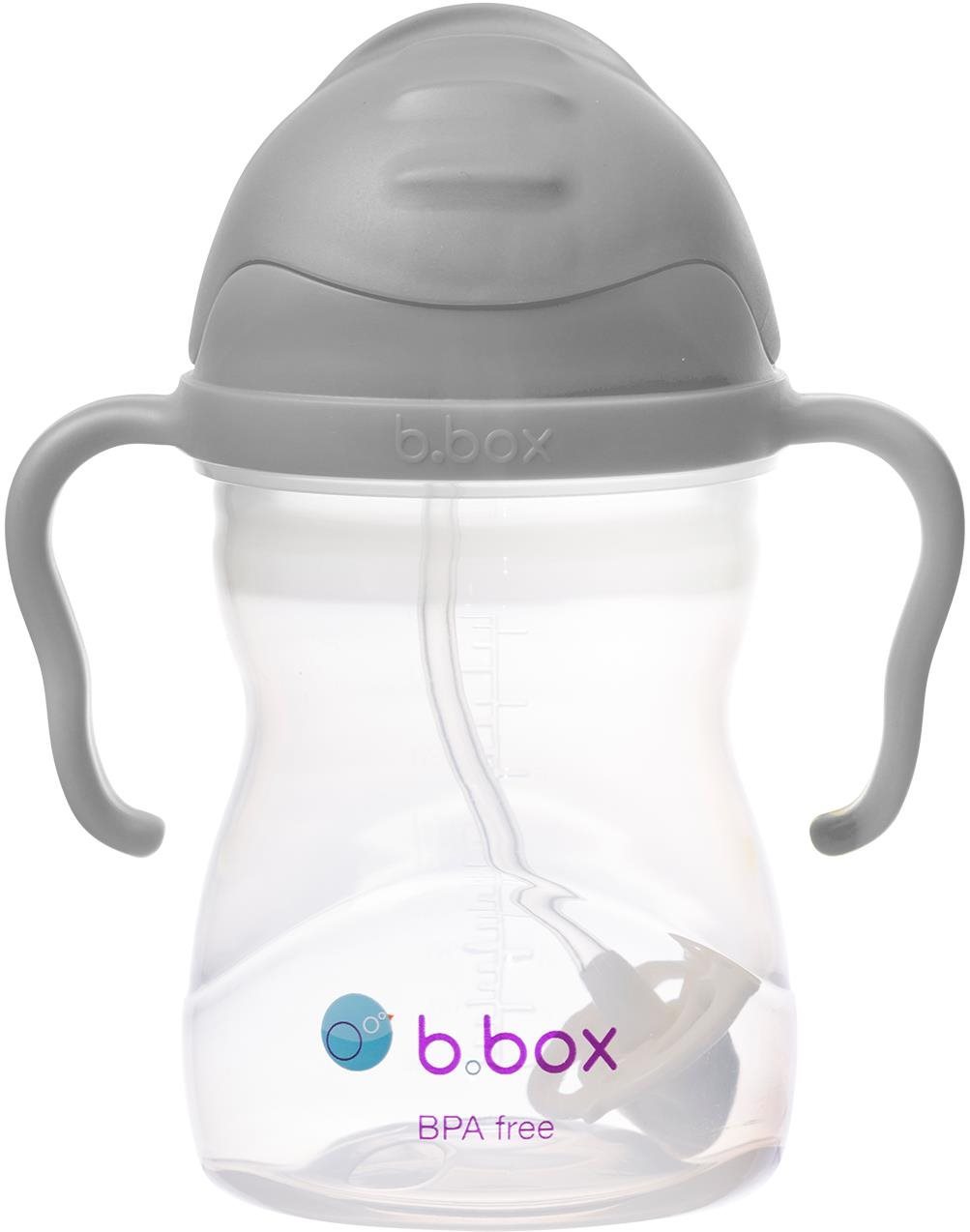 b.box Hrnček so slamkou sivý 240 ml