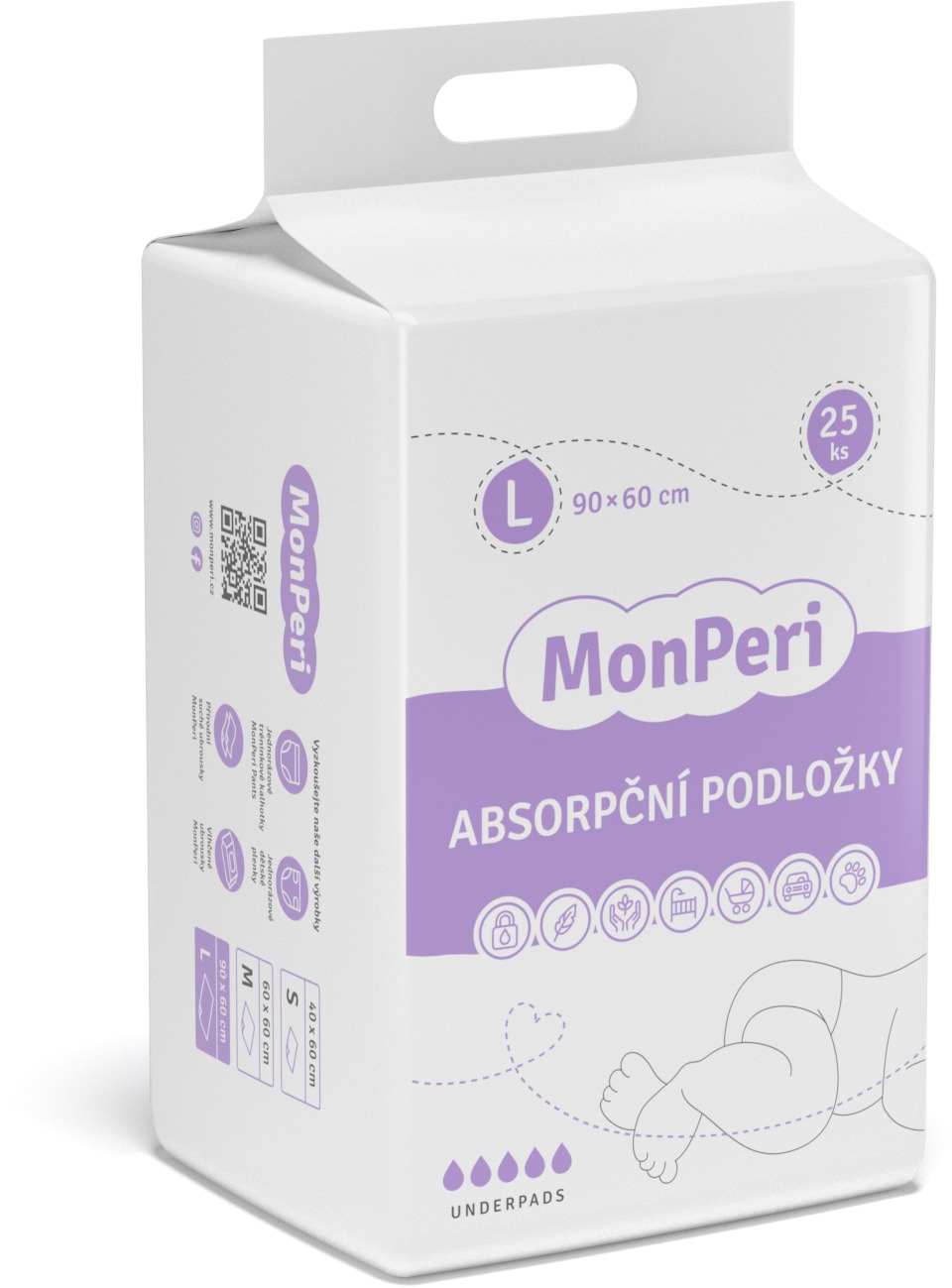 MonPeri Podložky veľ. L (25 ks)