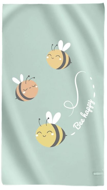 Saro Baby Mikrovláknová osuška 90 × 160 cm Bee Happy