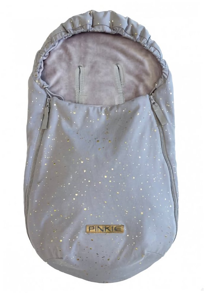 Pinkie fusak shine gold grey 0 – 12 mesiacov, pozdĺžne otvory