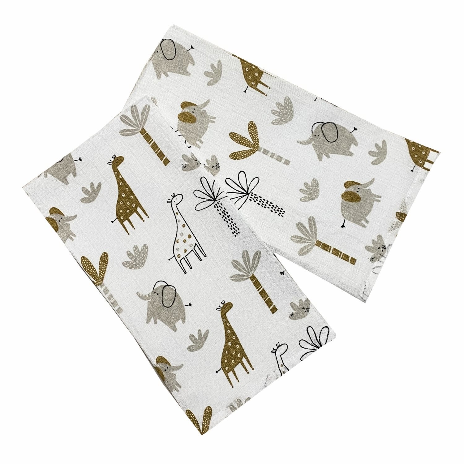 PREM INTERNACIONAL Látková plienka 70 × 70 cm Palma a slon, balenie 5 ks