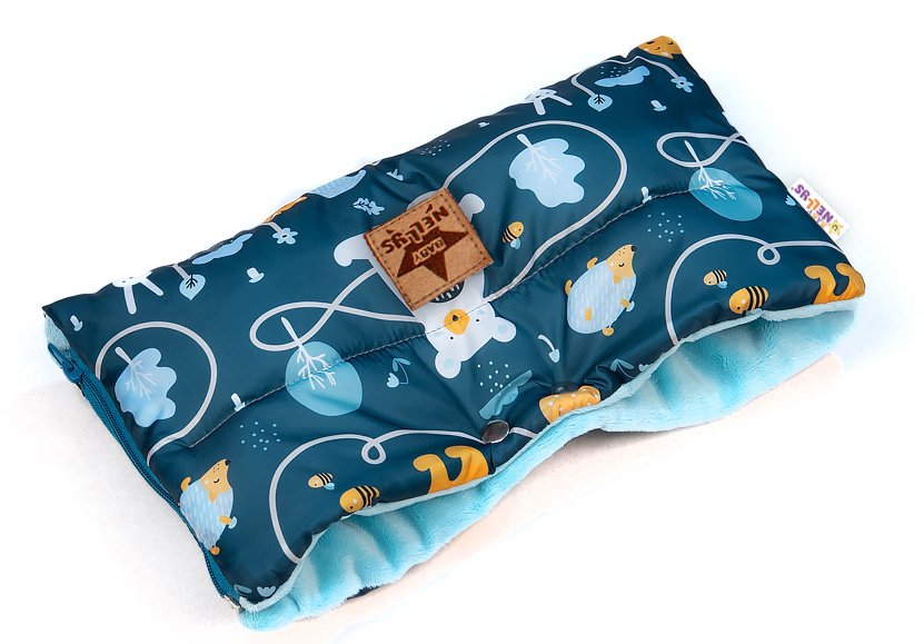 Baby Nellys Premium Forest Animals, nepromokavý zeleno/modrý