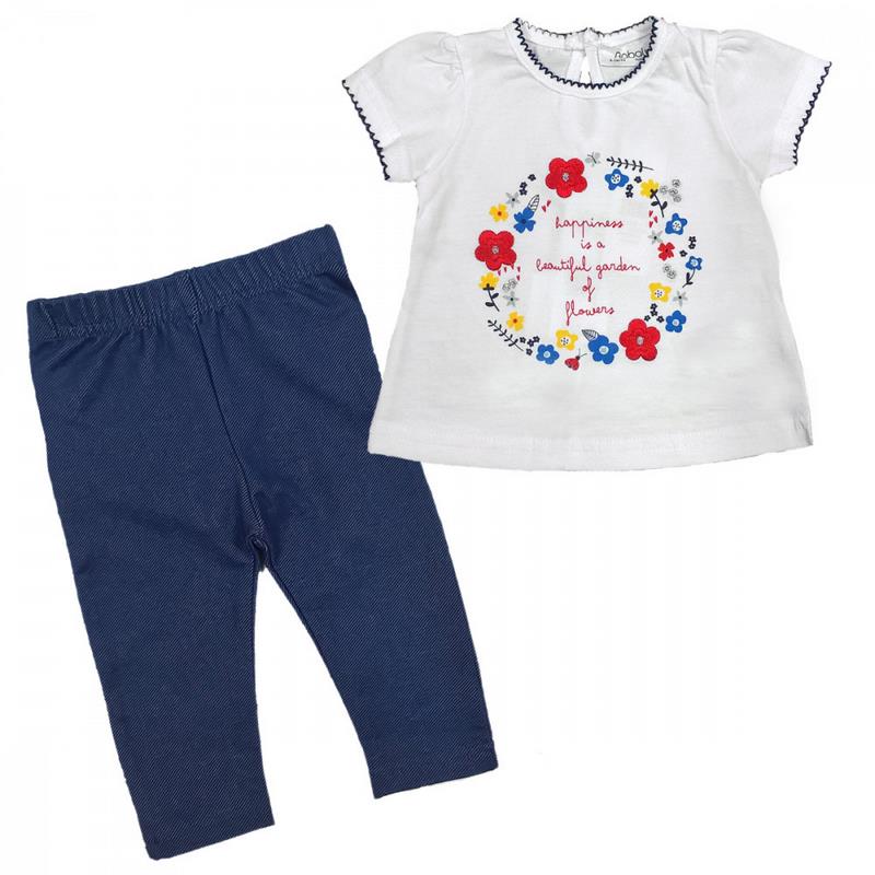 Babaluno Dievčenská súprava Butterfly 4 Top & Legíny veľ. 62/68 cm