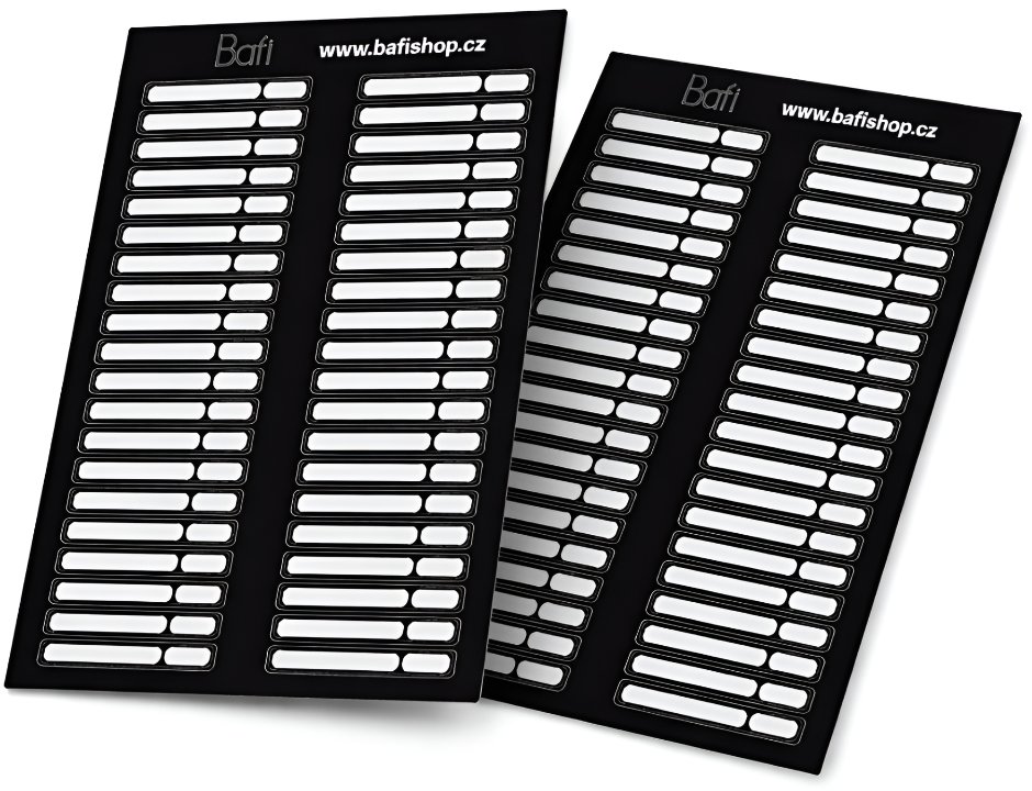 BAFI Nálepky na vzorkovníky gél lakov, 2 list (80 ks)