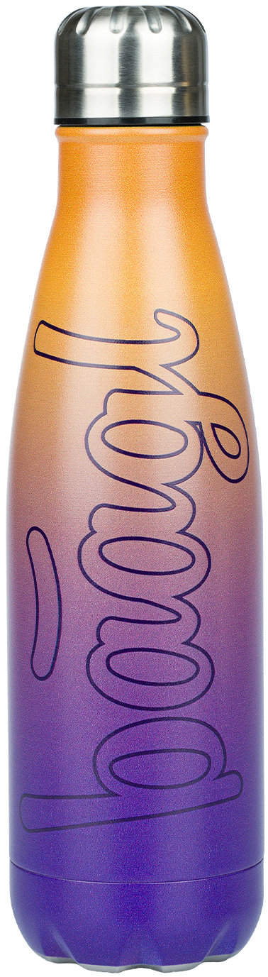 BAAGL Termofľaša s kovovým viečkom Gradient žlto-fialová, 500 ml