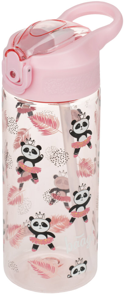 BAAGL Tritánová fľaša na nápoje so slamkou Panda 500 ml