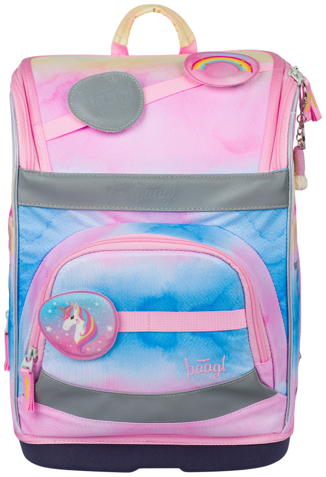 BAAGL Školská aktovka Zippy plus Rainbow Unicorn