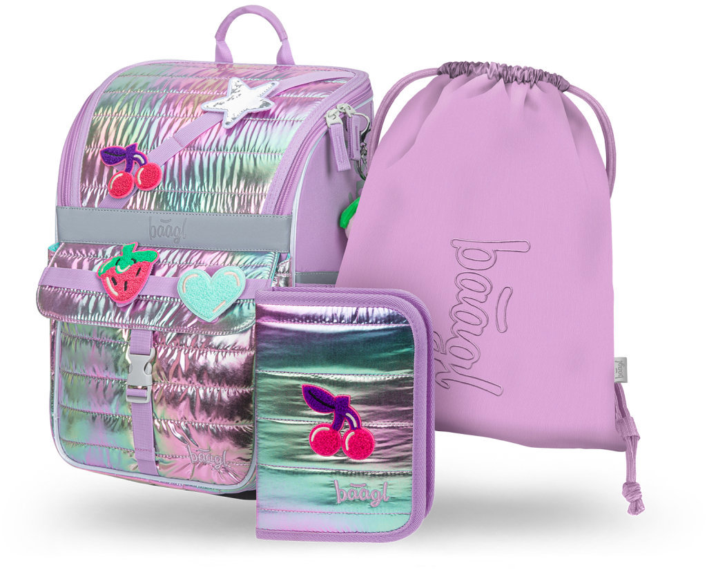 BAAGL SADA 3 Zippy Lavender: aktovka, peračník, vrecko