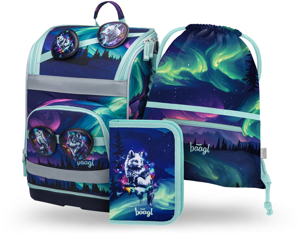 BAAGL SADA 3 Zippy Plus Aurora: aktovka, peračník, vrecko GRS