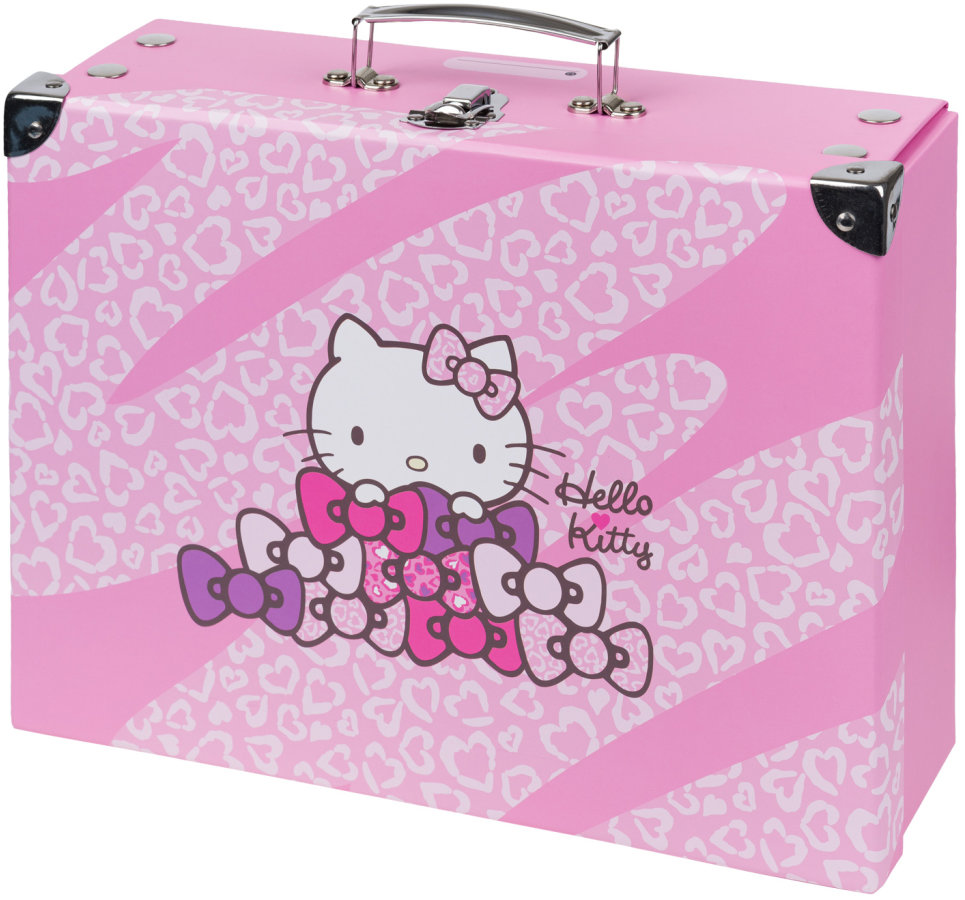 BAAGL Skládací školní kufřík Hello Kitty Sweet Leopard s kováním