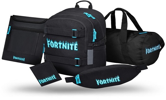 BAAGL SET 5 Skate Fortnite Blue: batoh, športová taška, ľadvinka, obal na notebook, peňaženka GRS