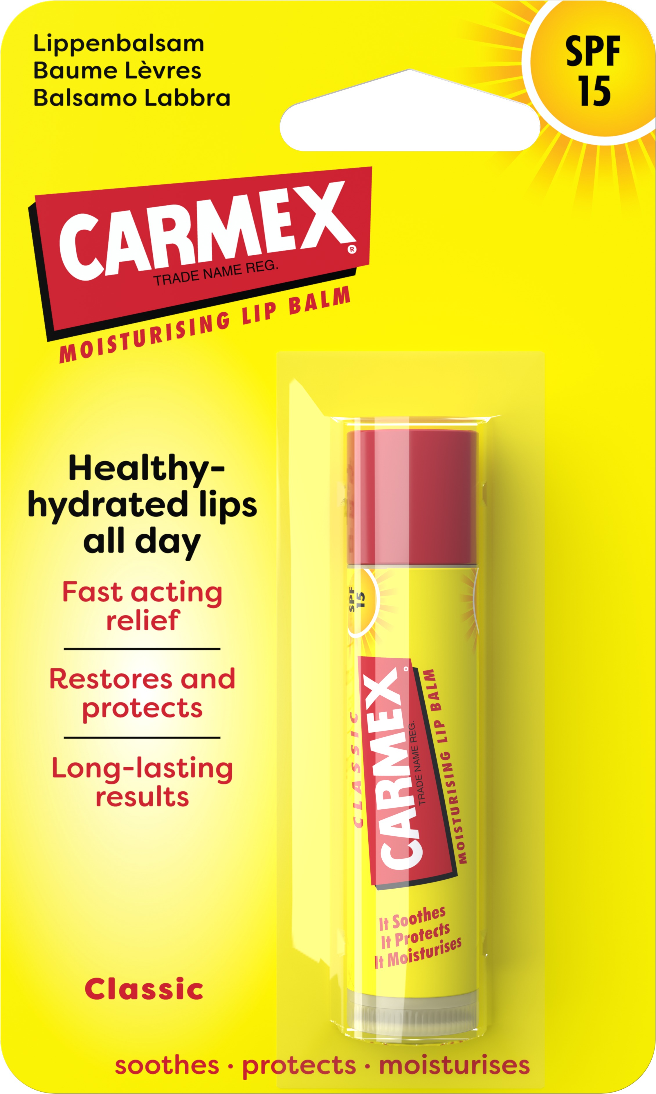 CARMEX Classic SPF15 Moisturising Lip Balm 4,25 g