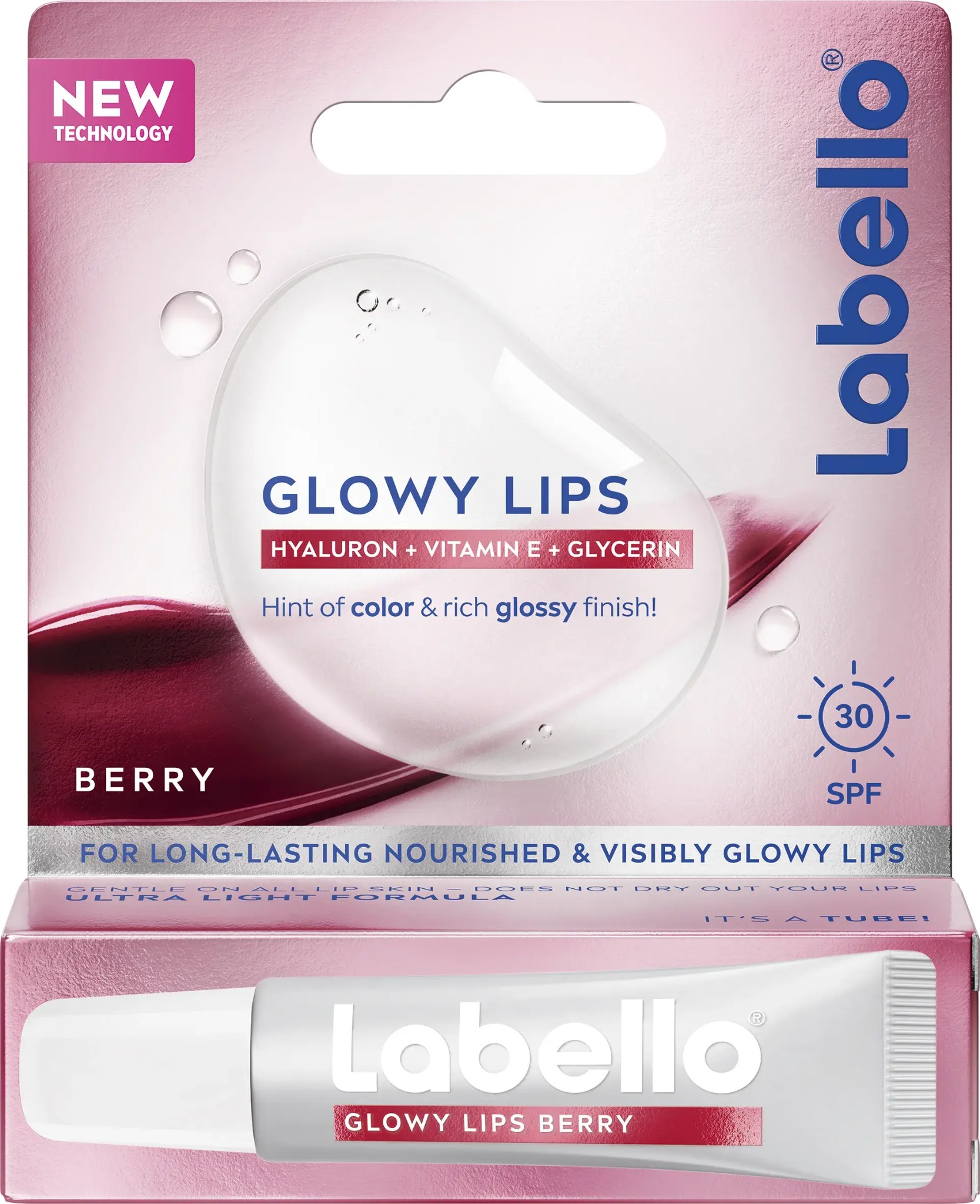 LABELLO Glowy Lips Berry Tinted SPF 30 10 ml
