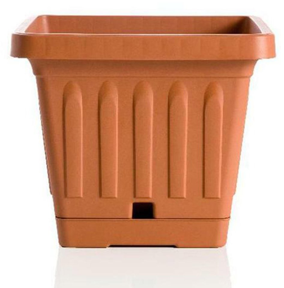 BAMA Květináč s miskou Terra 20 × 20 cm, terracotta