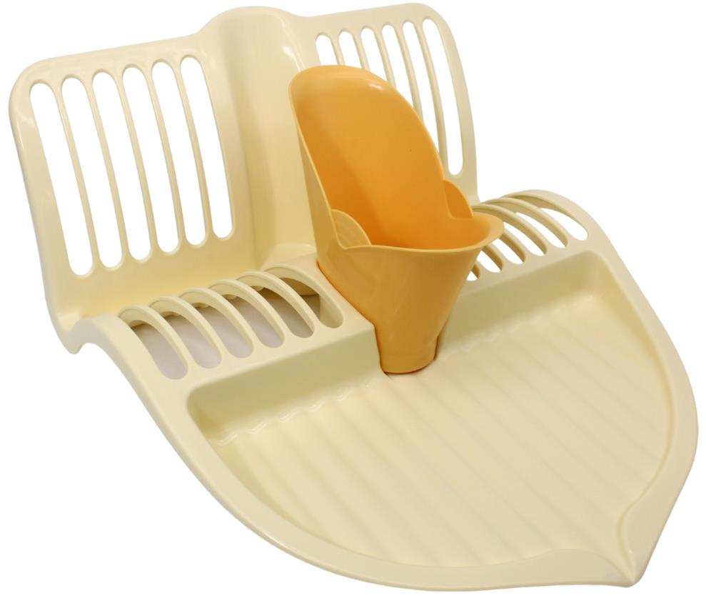Bama Plastový odkvapkávač na riad Scolapiatti, žltý