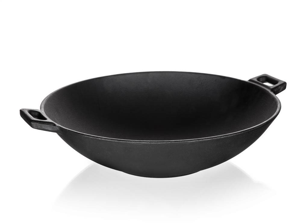 BANQUET Panvica WOK liatinová priemer 36,5 cm, čierna EXCELLENT