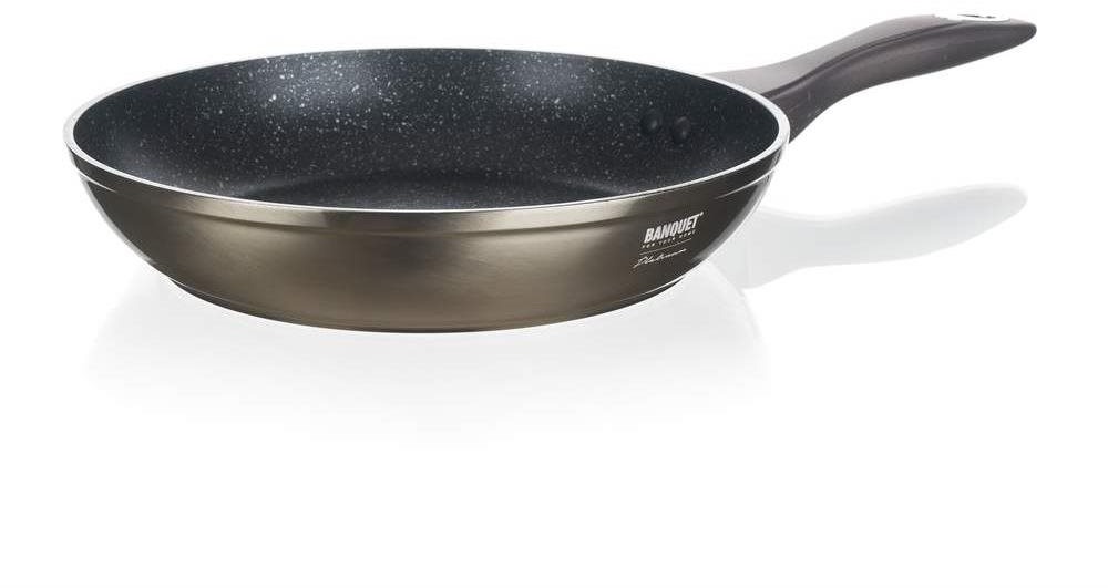 BANQUET Panvica s nepriľnavým povrchom METALLIC PLATINUM 24 × 4,8 cm