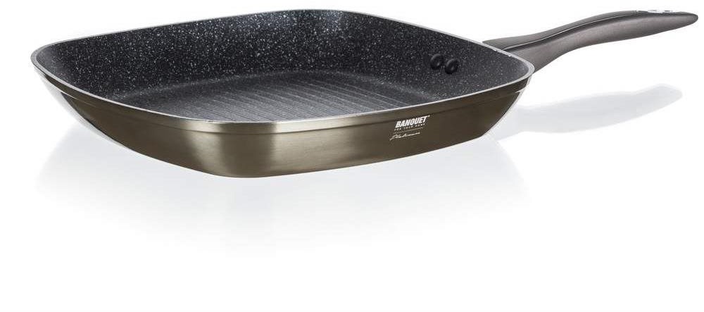 BANQUET Panvica steaková s nepriľnavým povrchom METALLIC PLATINUM 28 × 28 cm