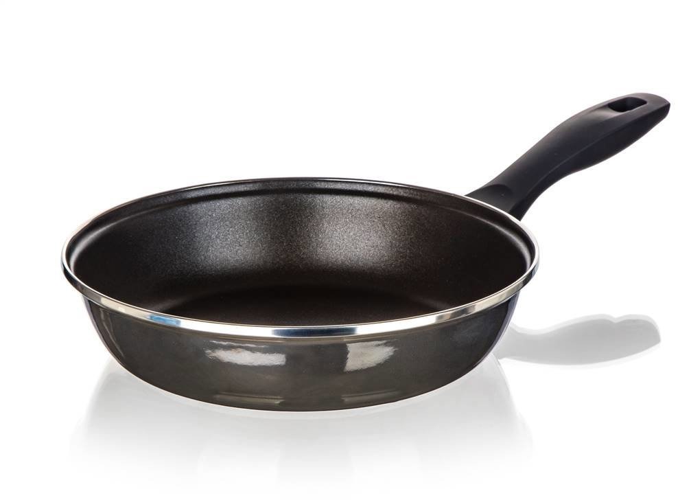 BANQUET METALLIC Black Panvica 24 cm smaltovaná s nepriľnavým povrchom