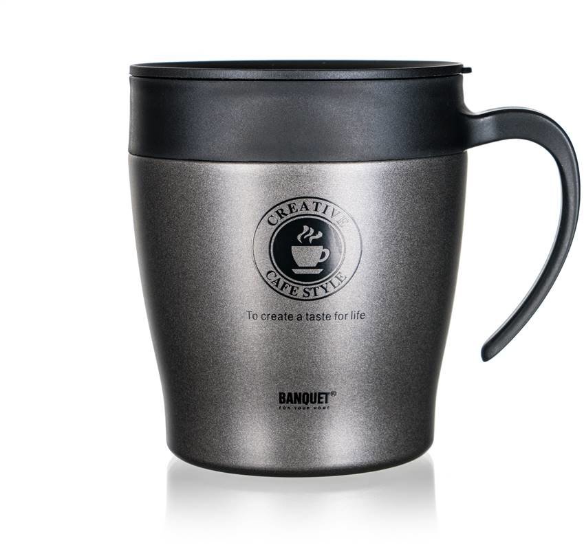 BANQUET TAZZA Termohrnček cestovný 330 ml antracit