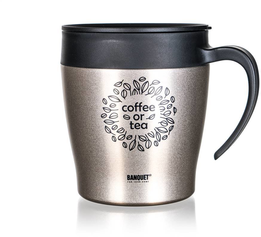 BANQUET TAZZA Termohrnček cestovný 330 ml béžový