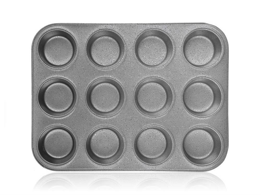 BANQUET Forma na 12 muffinov s nepriľ. povrchom GRANITE 35 × 26,5 × 3 cm