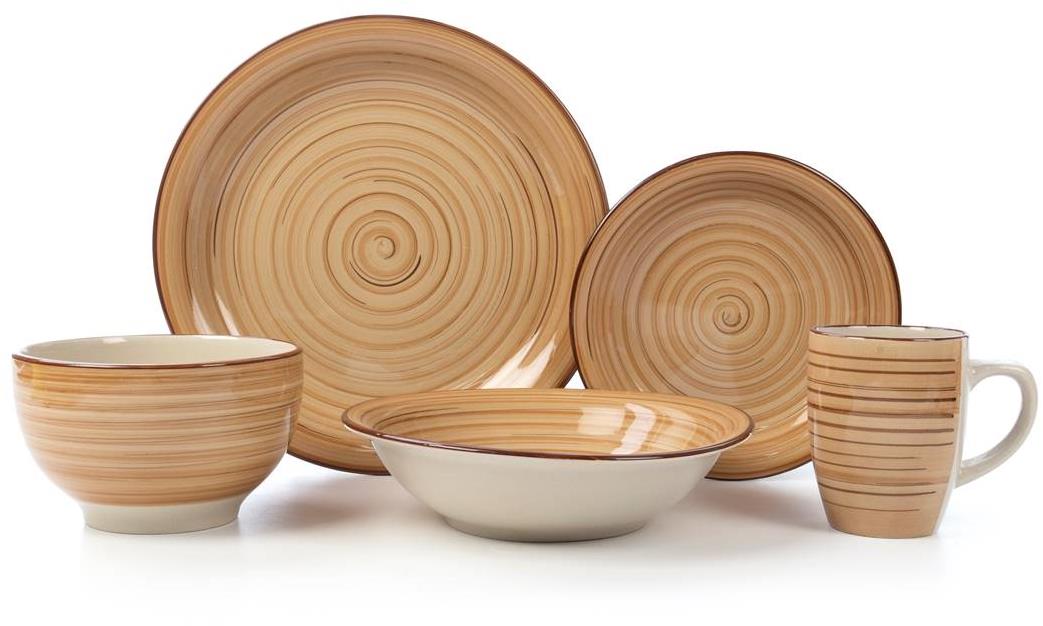 BANQUET SPIRAL Jedálenská súprava BROWN 30 ks