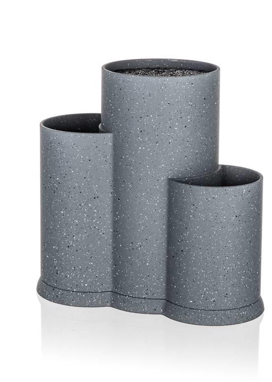 BANQUET GRANITE Grey Stojan na nože 3 v 1