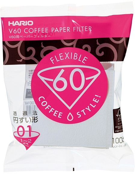 Hario papierové filtre pre V60-01 100 ks