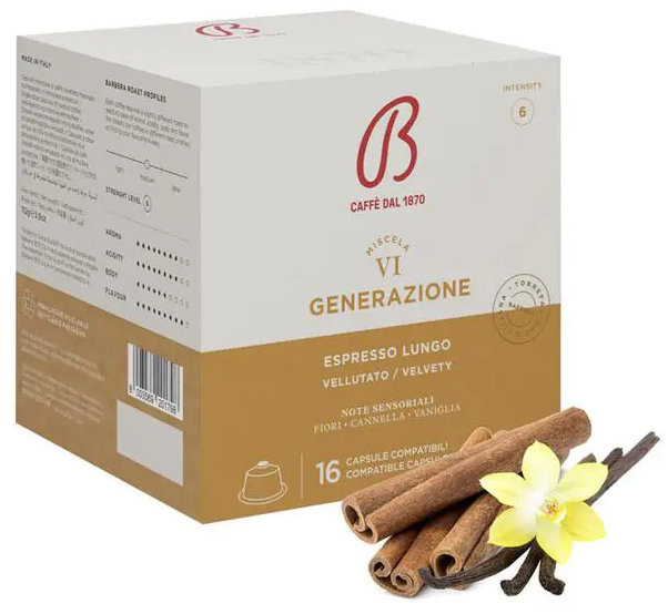 Barbera "DG komp." VI Generazione Lungo 16 kapslí X6
