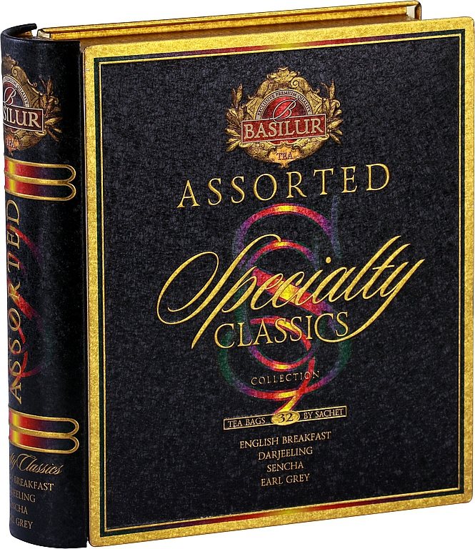 BASILUR Book Assorted Specialty, plech, 32 gastro vreciek