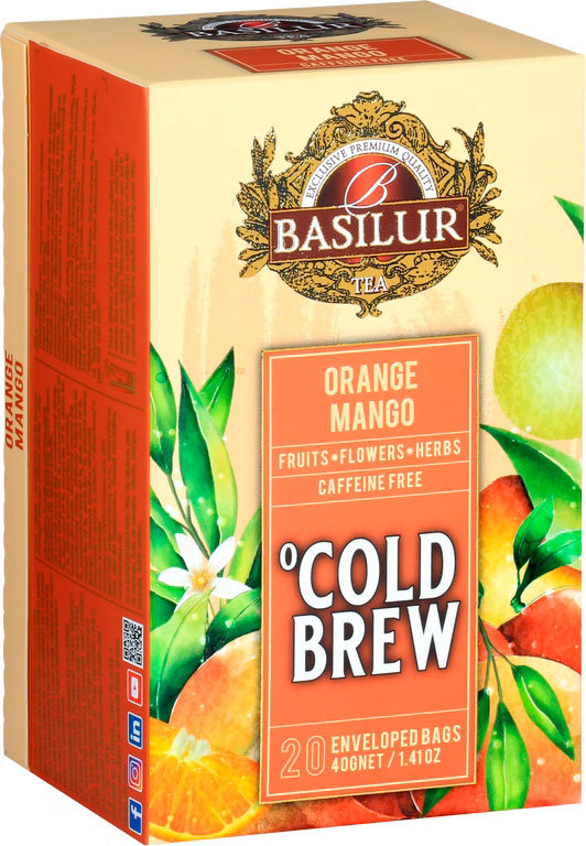 BASILUR Cold Brew Orange Mango prebal 20× 2 g