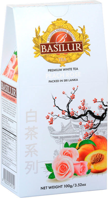 BASILUR White Tea Peach Rose papier 100 g