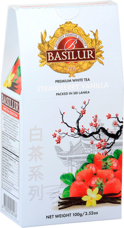 BASILUR White Tea Strawberry Vanilla papier 100 g