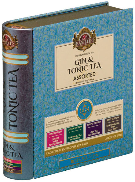 BASILUR gin & Tonic Tea Blue Book Assorted plech 32× 1,5 g
