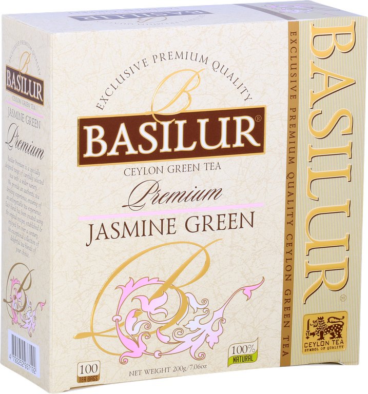 Basilur Premium Jasmine Green 100× 2 g neprebal