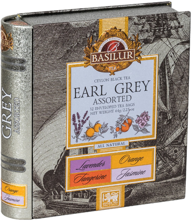 Basilur Earl Grey Book Assorted 32× 2 g plech