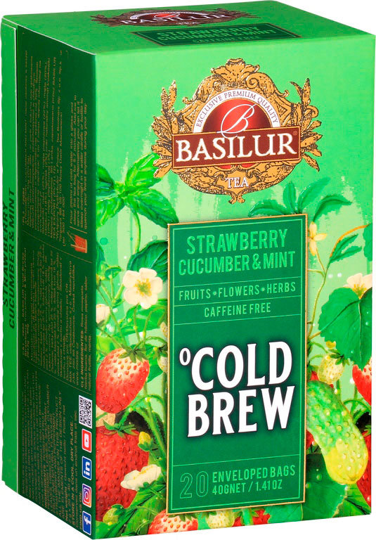 BASILUR Cold Brew Strawberry Cucumber & Mint prebal 20× 2 g