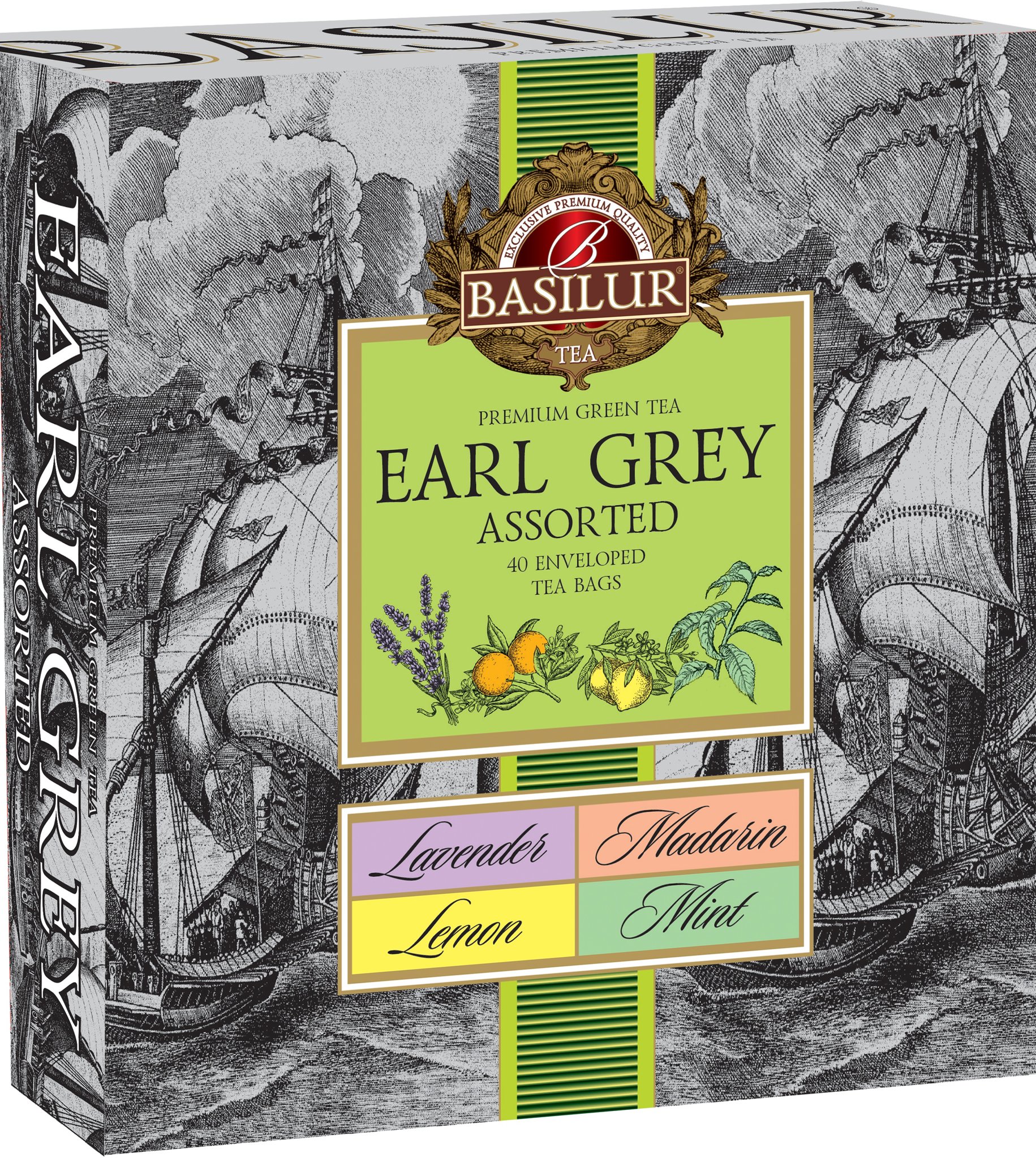 Basilur Earl Grey Green Assorted 40× 1,5 g